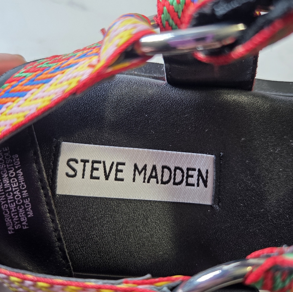 Steve Madden Women's Colorful Strappy Sandals - Picture 4 of 6
